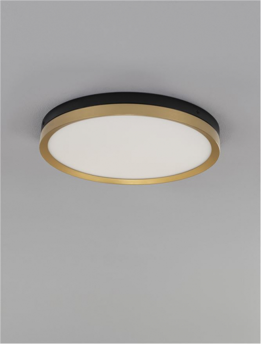 9695236 Plafoniera Nova Luce CANTRIA LED 31W 1916lm 3000K Metal & Acrylic  Black Brass Gold Nedimabil IP20 [2]
