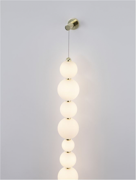 9695244 Aplica Nova Luce PERLA LED 42W 3958lm 3000K Metal & Opal Glass Gold Dimabil Triac IP20 [3]