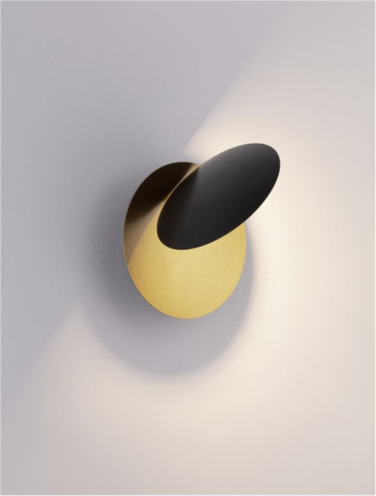 9695247 Aplica Nova Luce SHELL LED 7W 101lm 3000K Aluminium Sandy Black & Gold Nedimabil IP20 [4]