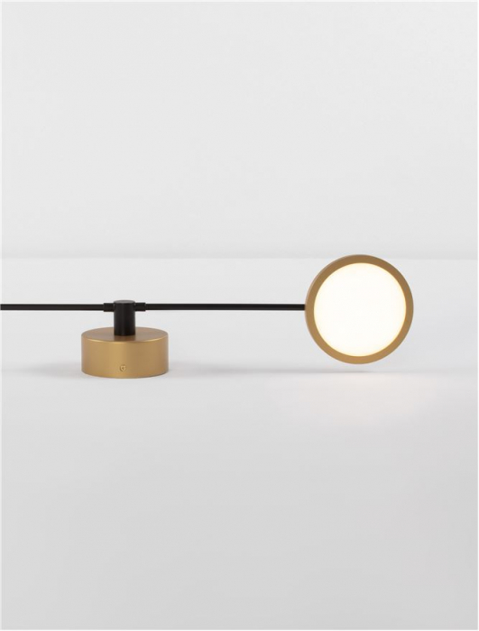 9695251 Aplica Nova Luce SCOPE LED 19W 2494lm 3000K Metal & Acrylic  Black & Gold Nedimabil IP20 [3]