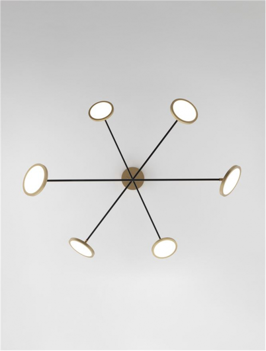 9695255 Lustra Nova Luce SCOPE LED 51W 6376lm 3000K Metal & Acrylic  Black & Gold Dimabil Triac IP20 [5]