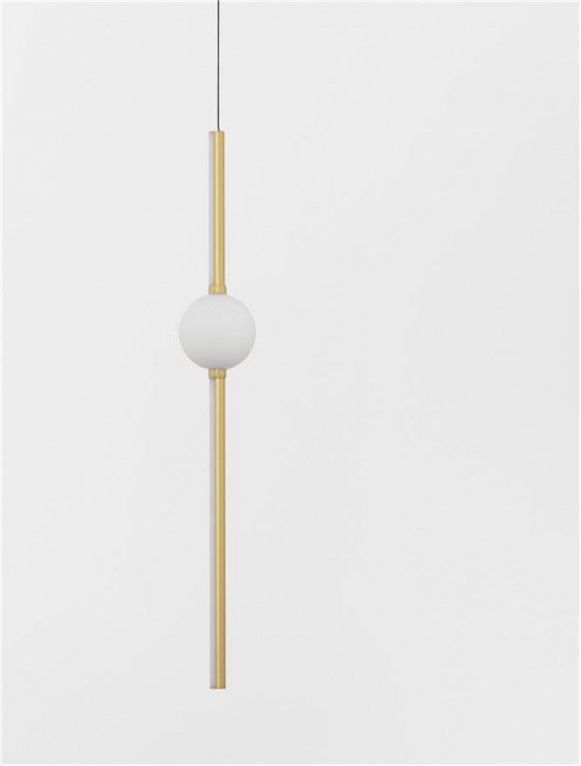9695256 Pendul Nova Luce ACROBAT LED 19W 1131lm 3000K Aluminium & Opal Glass Black & Gold Nedimabil IP20 [4]
