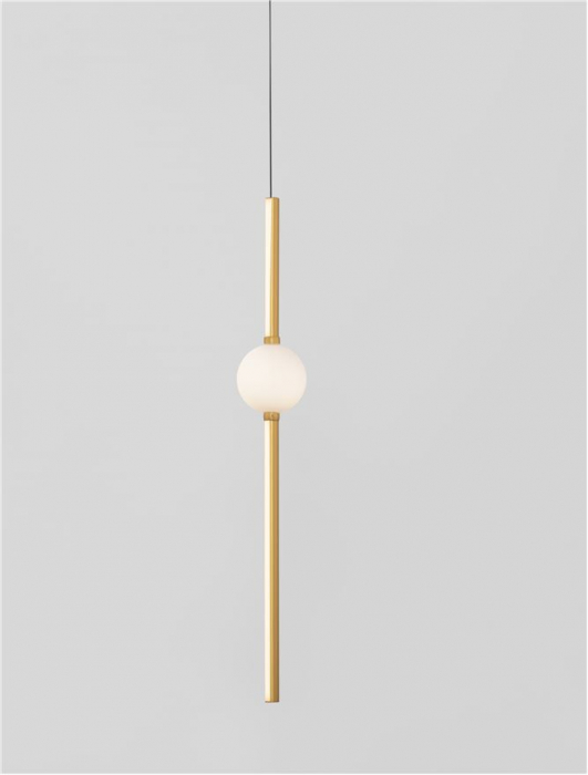 9695256 Pendul Nova Luce ACROBAT LED 19W 1131lm 3000K Aluminium & Opal Glass Black & Gold Nedimabil IP20 [3]