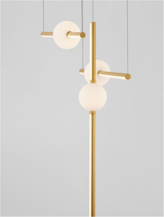 9695257 Lustra Nova Luce ACROBAT LED 27W 2542lm 3000K Aluminium & Opal Glass Black & Gold Dimabil Triac IP20 [4]