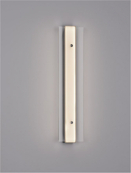 9695265 Aplica Nova Luce PAULINE LED 15W 1187lm 3000K Aluminium & Clear Glass Silver Nedimabil IP20 [2]