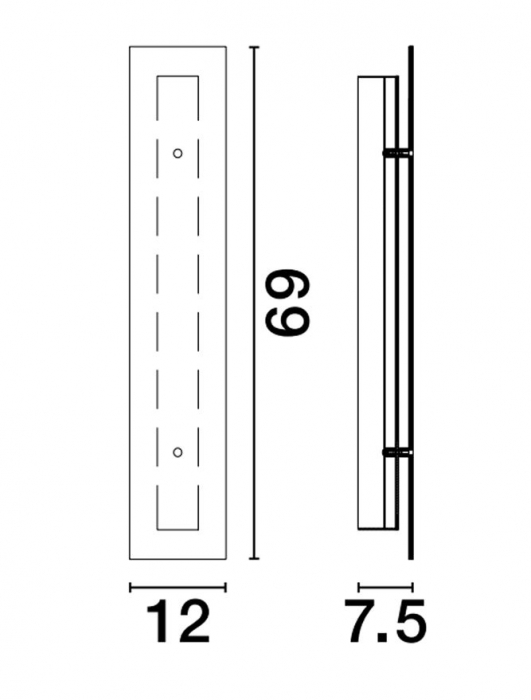 9695265 Aplica Nova Luce PAULINE LED 15W 1187lm 3000K Aluminium & Clear Glass Silver Nedimabil IP20 [3]