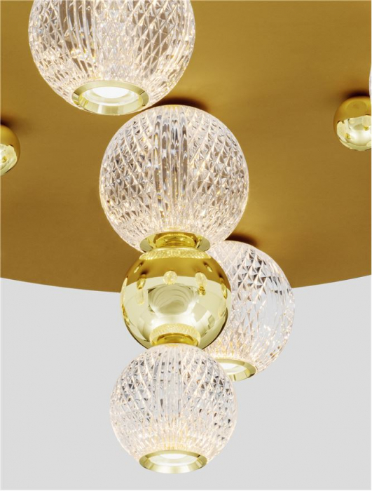 9695600 Plafoniera Nova Luce BRILLE LED 39W 2350lm 3200K  Aluminium & Acrylic Gold Dimabil Triac IP20 [7]