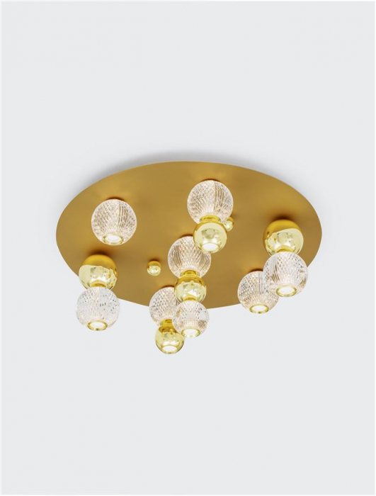 9695600 Plafoniera Nova Luce BRILLE LED 39W 2350lm 3200K  Aluminium & Acrylic Gold Dimabil Triac IP20 [4]