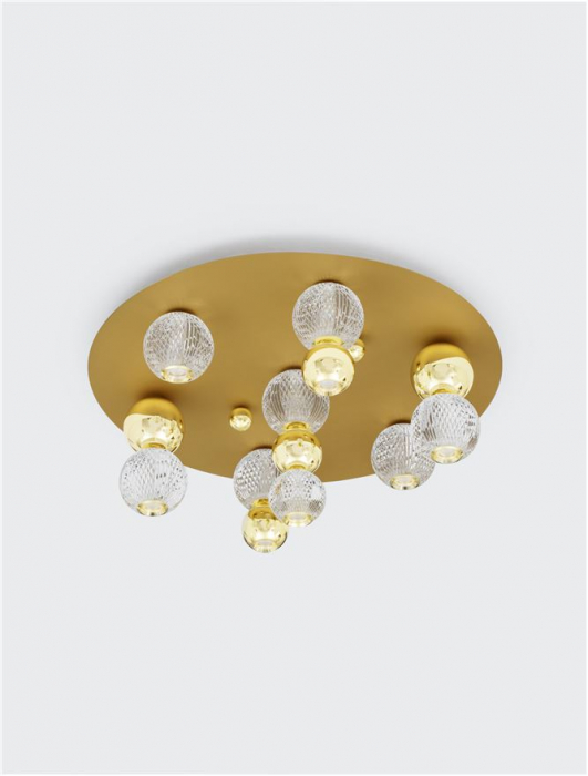 9695600 Plafoniera Nova Luce BRILLE LED 39W 2350lm 3200K  Aluminium & Acrylic Gold Dimabil Triac IP20 [3]