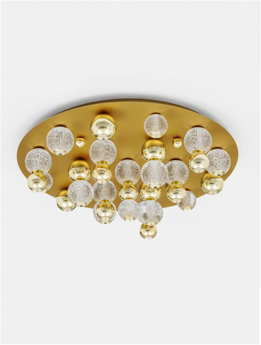 9695700 Plafoniera Nova Luce BRILLE LED 90W 5171lm 3200K  Aluminium & Acrylic Gold Dimabil Triac IP20 [3]