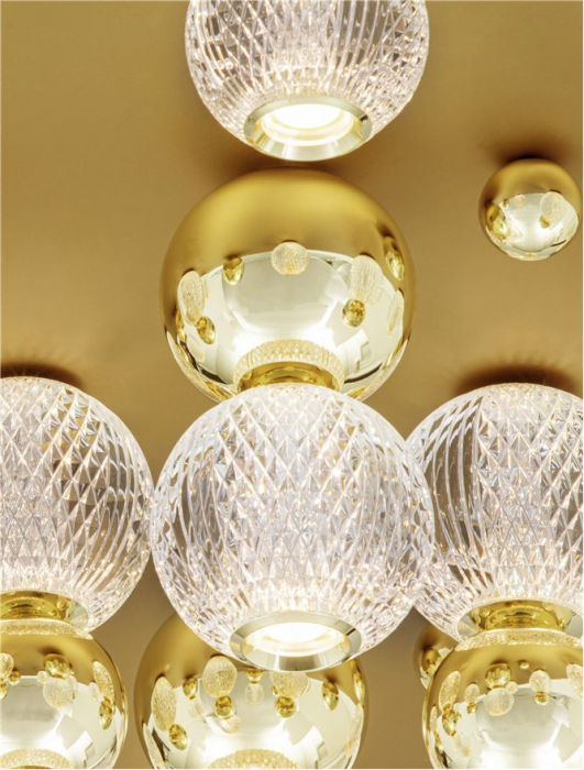 9695700 Plafoniera Nova Luce BRILLE LED 90W 5171lm 3200K  Aluminium & Acrylic Gold Dimabil Triac IP20 [5]