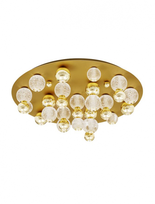 9695700 Plafoniera Nova Luce BRILLE LED 90W 5171lm 3200K  Aluminium & Acrylic Gold Dimabil Triac IP20 [1]