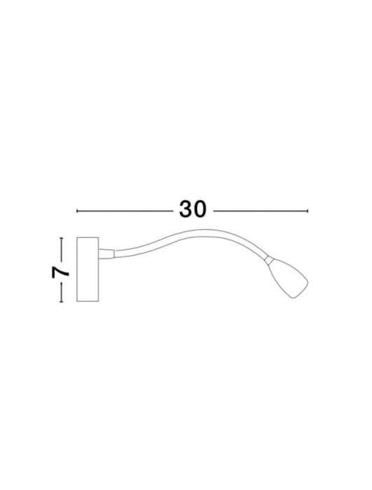 9701611 Aplica Nova Luce FLEX LED 3W 190lm 3000K Aluminium Sandy White Nedimabil IP20 [2]