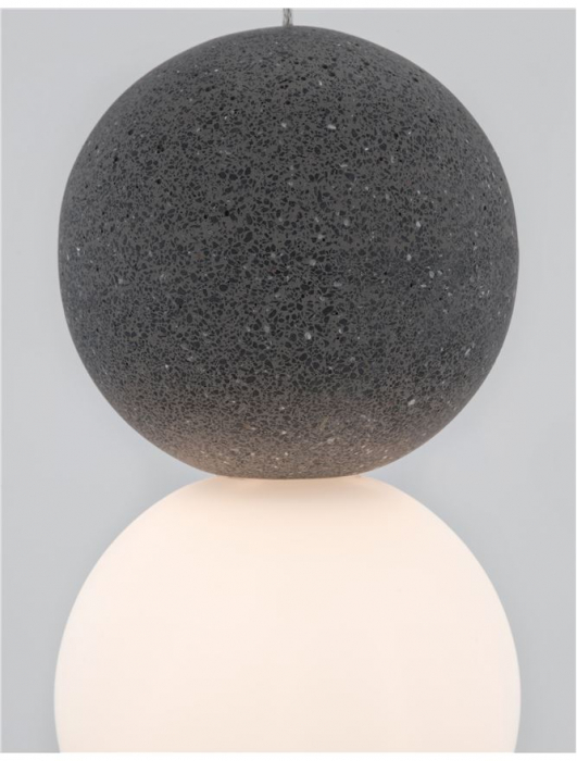 9704191 Pendul Nova Luce ZERO G9 1x5W   Concrete & Aluminium & Opal Glass Gray  IP20 [6]