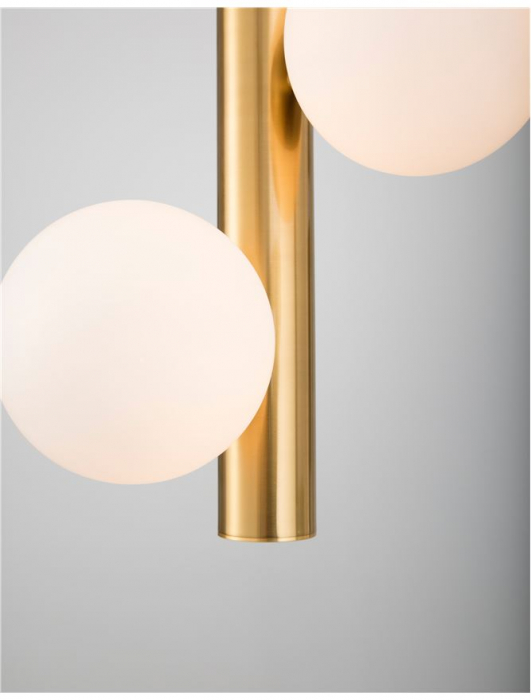 9724581 Suspensie Nova Luce JAKLIN G9 3x5W IP20 Glass/Metal Opal Antique Brush Gold Fabric Wire [3]