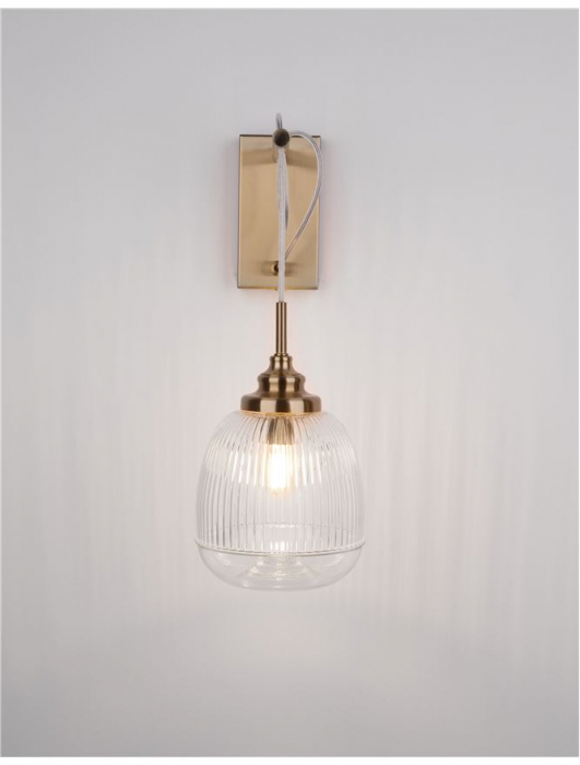 9738200 Aplica Nova Luce MOND E14 1X5W   Metal Satin Gold  IP20 [3]