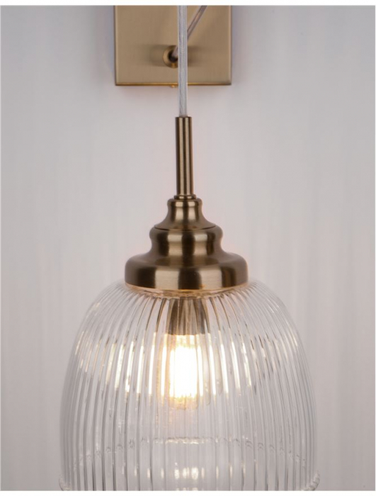 9738200 Aplica Nova Luce MOND E14 1X5W   Metal Satin Gold  IP20 [5]