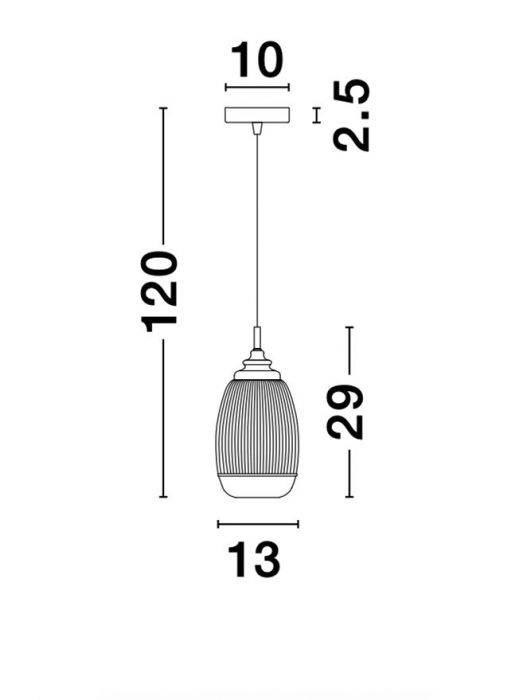 9738212 Suspensie Nova Luce MOND E14 1x5W lm  IP20 Metal & Clear Glass Satin Gold NOVALUCE [4]