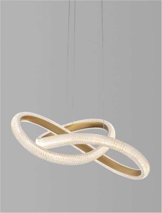 9748155 Lustra Nova Luce MEDORA LED 41W 3600lm 3000K Aluminium & Acrylic Brass Gold Dimabil Triac IP20 [4]