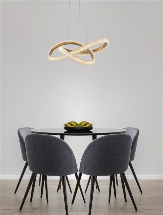 9748155 Lustra Nova Luce MEDORA LED 41W 3600lm 3000K Aluminium & Acrylic Brass Gold Dimabil Triac IP20 [2]