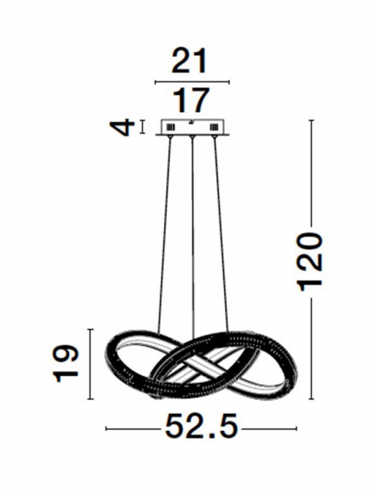 9748155 Lustra Nova Luce MEDORA LED 41W 3600lm 3000K Aluminium & Acrylic Brass Gold Dimabil Triac IP20 [10]