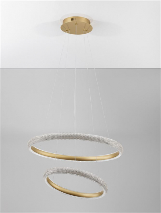 9748156 Lustra Nova Luce MEDORA LED 41W 3600lm 3000K Aluminium & Acrylic Brass Gold Dimabil Triac IP20 [3]