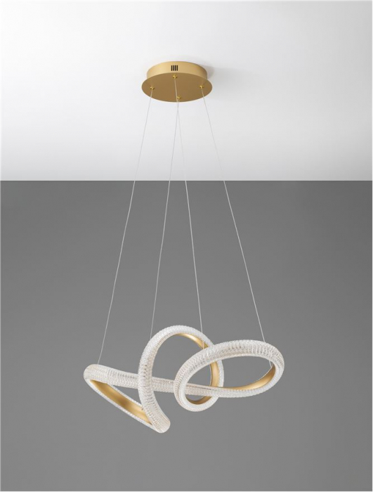 9748157 Lustra Nova Luce MEDORA LED 42W 3400lm 3000K Aluminium & Acrylic Brass Gold Dimabil Triac IP20 [9]