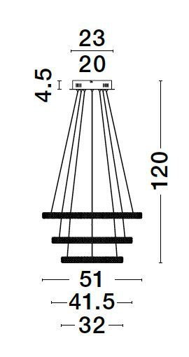 9748158 Lustra Nova Luce GINEVRA LED 69W 3900lm 3000K Aluminium & Acrylic Sandy Black Dimabil Triac IP20 [11]