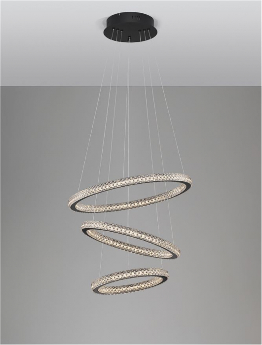 9748158 Lustra Nova Luce GINEVRA LED 69W 3900lm 3000K Aluminium & Acrylic Sandy Black Dimabil Triac IP20 [4]