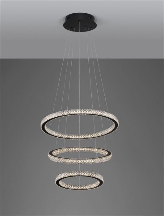 9748158 Lustra Nova Luce GINEVRA LED 69W 3900lm 3000K Aluminium & Acrylic Sandy Black Dimabil Triac IP20 [7]