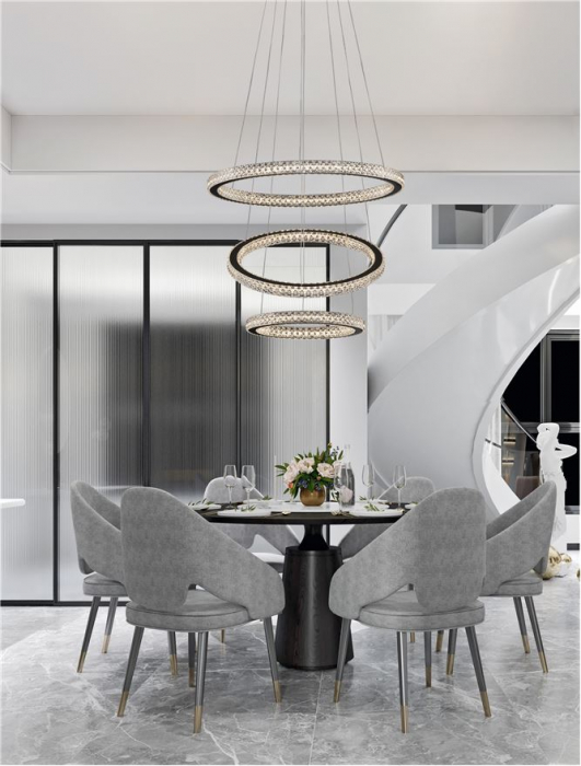 9748158 Lustra Nova Luce GINEVRA LED 69W 3900lm 3000K Aluminium & Acrylic Sandy Black Dimabil Triac IP20 [2]