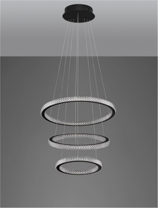 9748158 Lustra Nova Luce GINEVRA LED 69W 3900lm 3000K Aluminium & Acrylic Sandy Black Dimabil Triac IP20 [8]