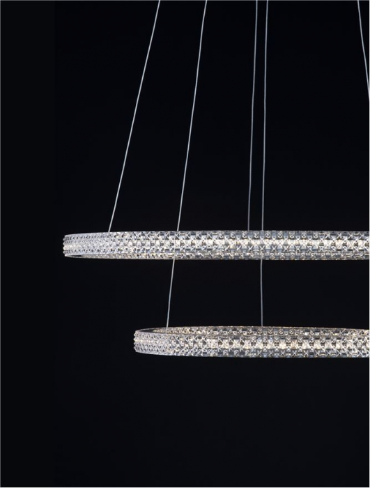 9748159 Lustra Nova Luce GINEVRA LED 54W 3350lm 3000K Aluminium & Acrylic Sandy Black Dimabil Triac IP20 [7]