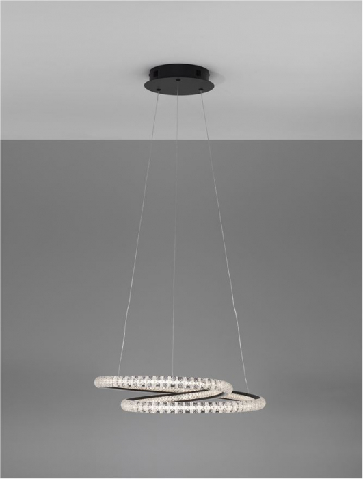 9748165 Lustra Nova Luce GINEVRA LED 45W 2800lm 3000K Aluminium & Acrylic Sandy Black Dimabil Triac IP20 [8]