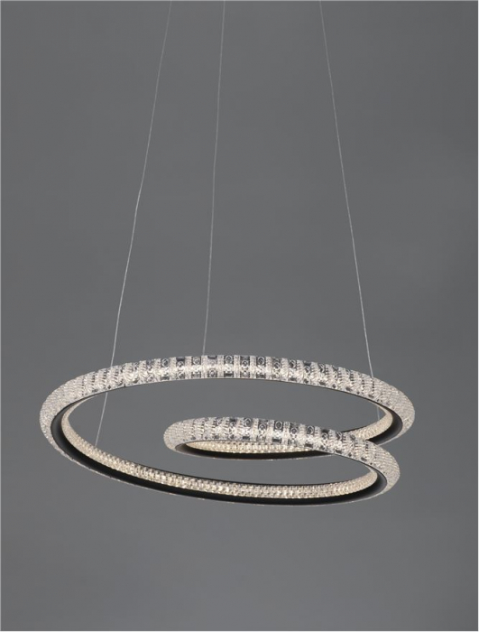 9748165 Lustra Nova Luce GINEVRA LED 45W 2800lm 3000K Aluminium & Acrylic Sandy Black Dimabil Triac IP20 [10]