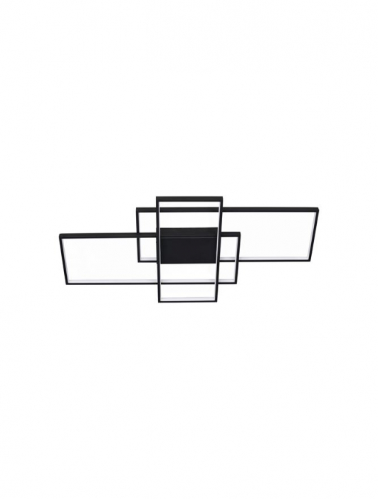 9756720 Plafoniera Nova Luce CLEA LED 58W 3455lm 2700-3500-5000K Aluminium & Acrylic Sandy Black Dimabil CCT IP20 [1]