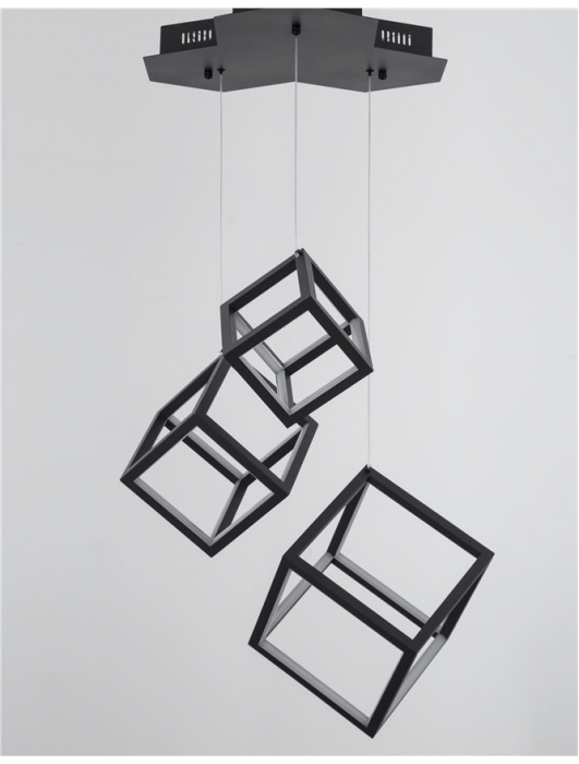 9818231 Suspensie Nova Luce GABBIA LED 110W 8250lm 3000K IP20 Aluminiu/Silicon Sandy Black NOVALUCE [3]