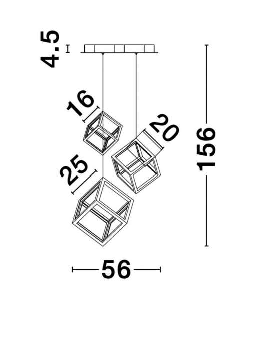 9818231 Suspensie Nova Luce GABBIA LED 110W 8250lm 3000K IP20 Aluminiu/Silicon Sandy Black NOVALUCE [8]