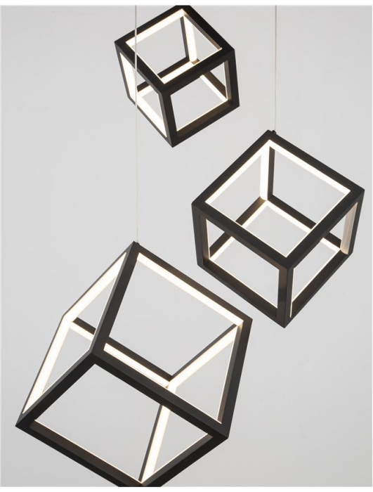 9818231 Suspensie Nova Luce GABBIA LED 110W 8250lm 3000K IP20 Aluminiu/Silicon Sandy Black NOVALUCE [6]