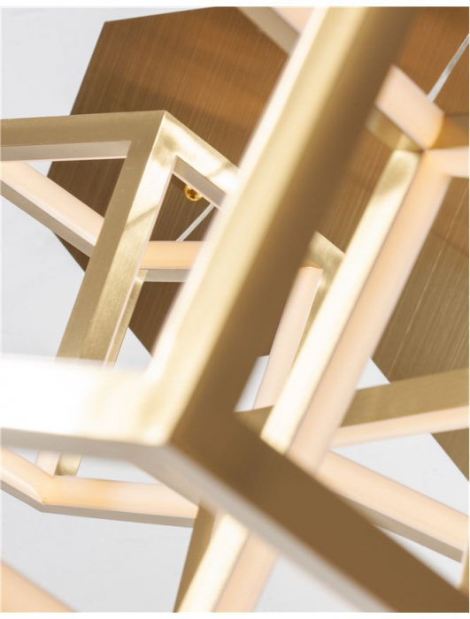 9818232 Suspensie Nova Luce GABBIA LED 110W 8250lm 3000K IP20 Aluminiu/Silicon Gold NOVALUCE [6]