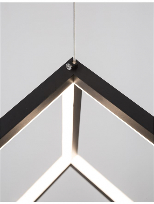 9818251 Pendul Nova Luce GABBIA LED 45W 3375lm 3000K Aluminium & Silicone Sandy Black Dimabil Triac IP20 [5]