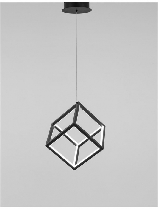 9818251 Pendul Nova Luce GABBIA LED 45W 3375lm 3000K Aluminium & Silicone Sandy Black Dimabil Triac IP20 [4]