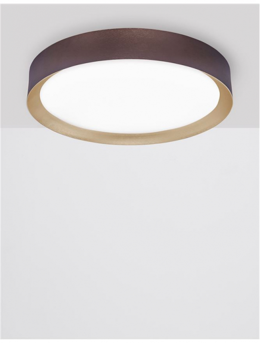 9818451 Plafoniera Nova Luce LUTON LED 47W 3525lm 3000K Aluminium Coffee Brown Nedimabil IP20 [3]
