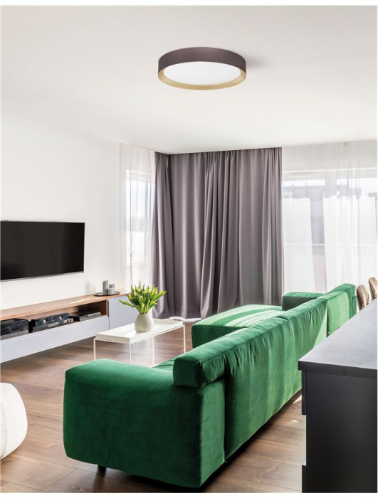 9818451 Plafoniera Nova Luce LUTON LED 47W 3525lm 3000K Aluminium Coffee Brown Nedimabil IP20 [2]