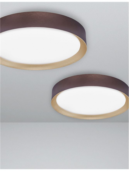 9818451 Plafoniera Nova Luce LUTON LED 47W 3525lm 3000K Aluminium Coffee Brown Nedimabil IP20 [6]
