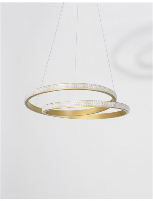 9818510 Suspensie Nova Luce GRANIA LED 25W 1900lm 3000K IP20 Aluminiu/Acril Matt Gold [2]