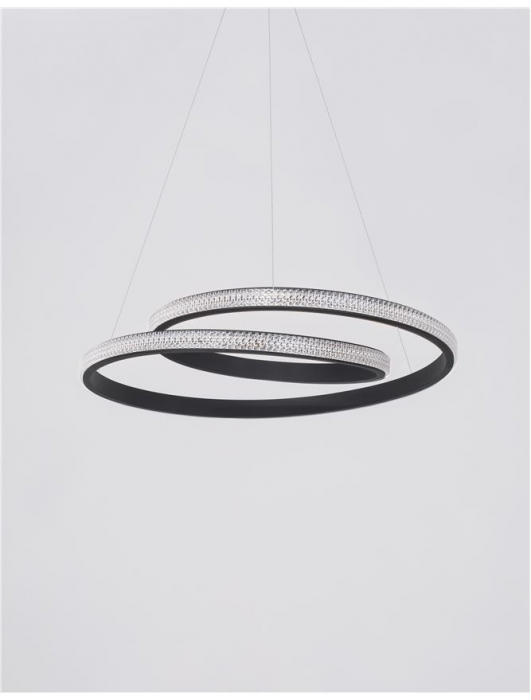 9818511 Suspensie Nova Luce GRANIA LED 25W 1900lm 3000K IP20 Aluminiu/Acril Sandy Black [2]