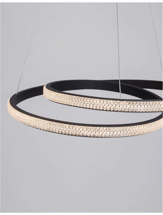 9818511 Suspensie Nova Luce GRANIA LED 25W 1900lm 3000K IP20 Aluminiu/Acril Sandy Black [4]