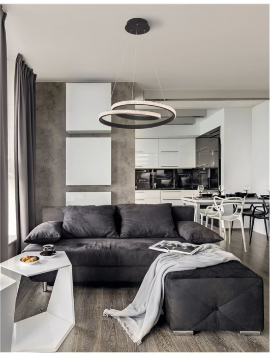 9818511 Suspensie Nova Luce GRANIA LED 25W 1900lm 3000K IP20 Aluminiu/Acril Sandy Black [5]