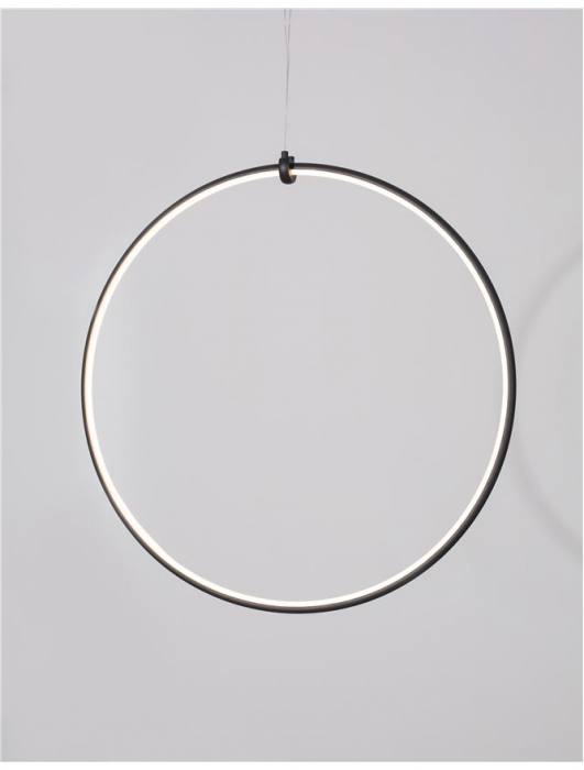 9820591 Suspensie Nova Luce RING LED 28W 1600lm 3000K IP20 Aluminiu/Acril Sandy Black [4]